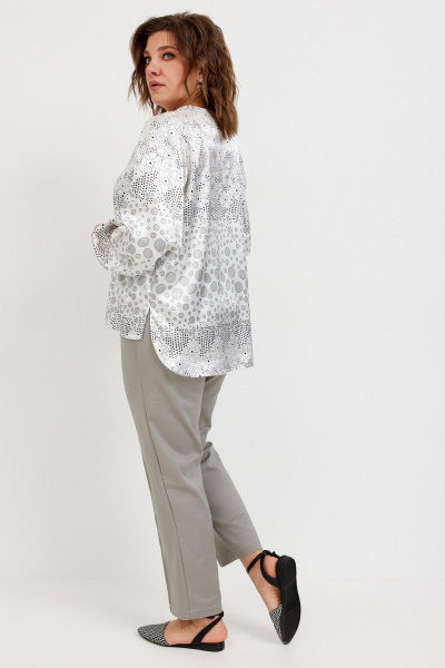 Блуза BegiModa 4142 круги_на_белом - фото 9