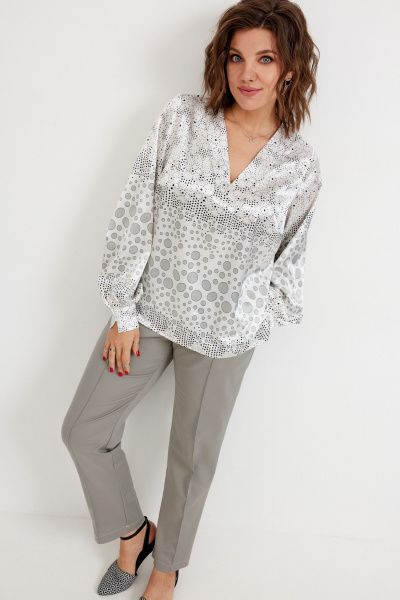 Блуза BegiModa 4142 круги_на_белом - фото 7