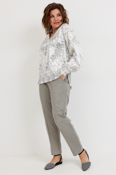Блуза BegiModa 4142 круги_на_белом - фото 5
