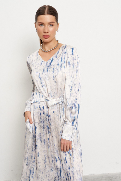 Платье Morozov Amavie 1.2133_А2 бежево-голубой - фото 9