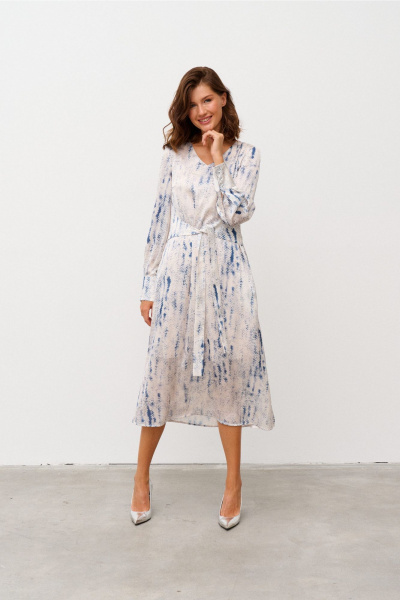Платье Morozov Amavie 1.2133_А2 бежево-голубой - фото 4