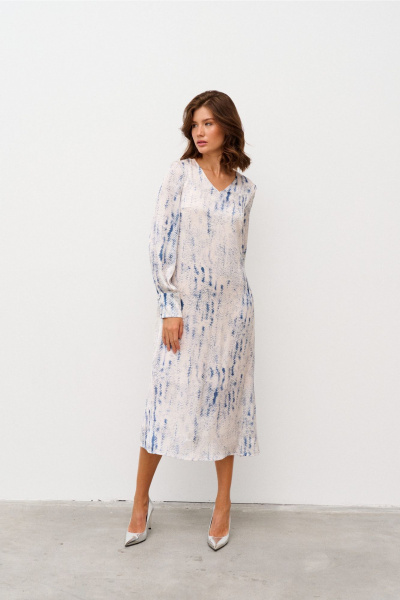 Платье Morozov Amavie 1.2133_А2 бежево-голубой - фото 1