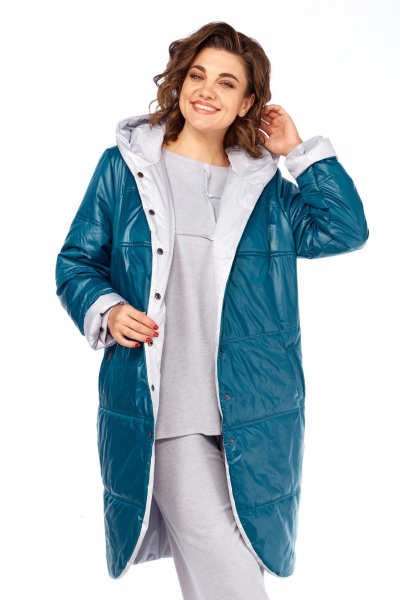 Куртка Диомант 1928 бирюза-белый - фото 10