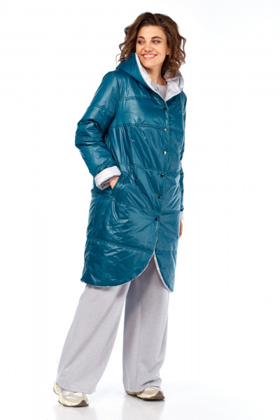 Куртка Диомант 1928 бирюза-белый - фото 8