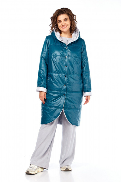 Куртка Диомант 1928 бирюза-белый - фото 7