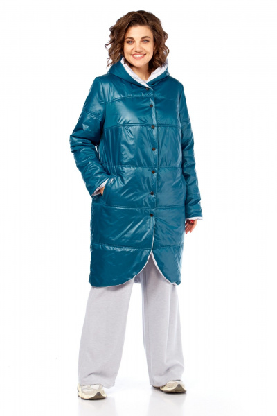 Куртка Диомант 1928 бирюза-белый - фото 1