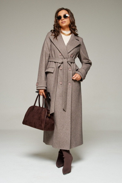 Пальто Beautiful&Free 7030 кофейный - фото 14