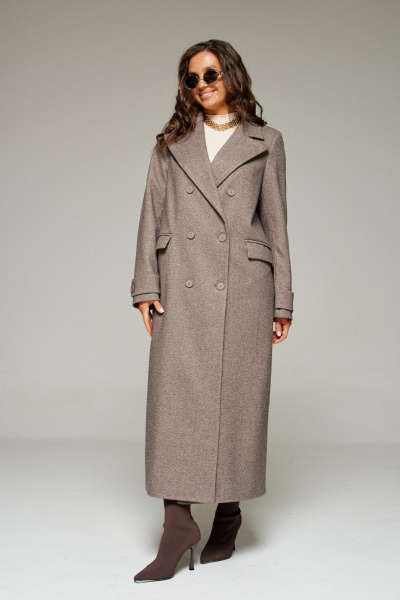 Пальто Beautiful&Free 7030 кофейный - фото 13