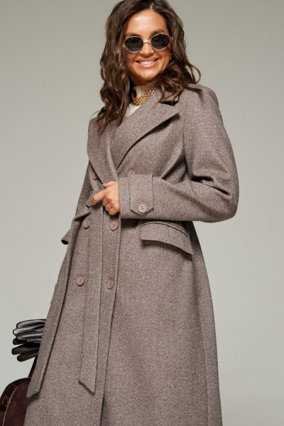 Пальто Beautiful&Free 7030 кофейный - фото 10