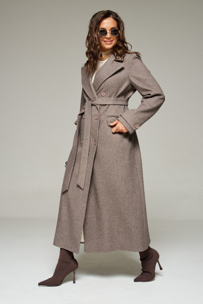 Пальто Beautiful&Free 7030 кофейный - фото 9