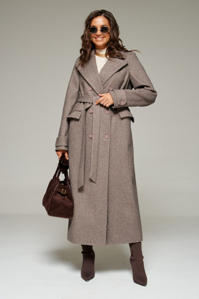 Пальто Beautiful&Free 7030 кофейный - фото 1