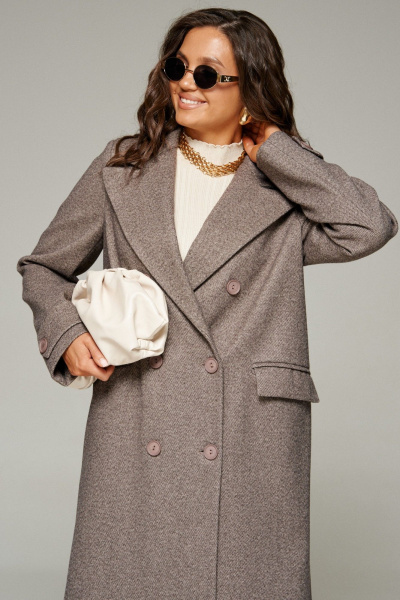 Пальто Beautiful&Free 7030 кофейный - фото 3