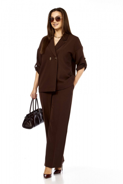 Брюки, жакет Taita plus 2519/1 темный_шоколад - фото 5