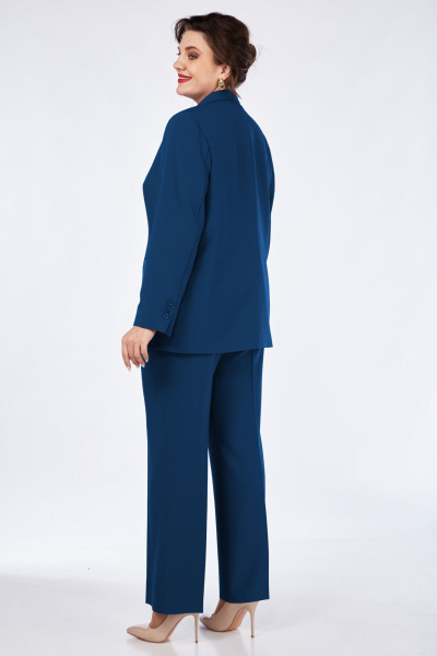 Брюки, жакет, жилет Vilena 1119 синий-графит - фото 3