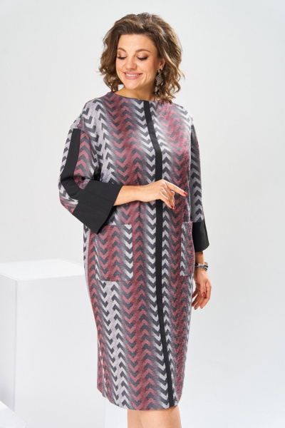 Платье Romanovich Style 1-2459 серо-розовый - фото 8