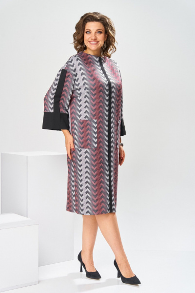 Платье Romanovich Style 1-2459 серо-розовый - фото 7