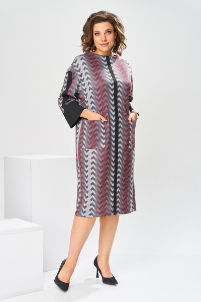 Платье Romanovich Style 1-2459 серо-розовый - фото 6