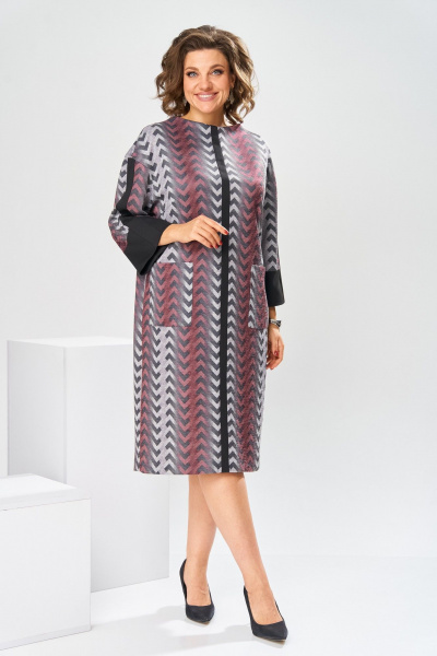 Платье Romanovich Style 1-2459 серо-розовый - фото 2