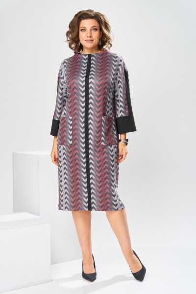 Платье Romanovich Style 1-2459 серо-розовый - фото 1