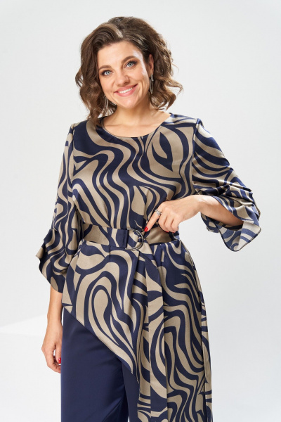 Брюки, туника Romanovich Style 2-2750 дизайн/синий - фото 9