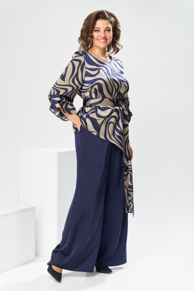 Брюки, туника Romanovich Style 2-2750 дизайн/синий - фото 7