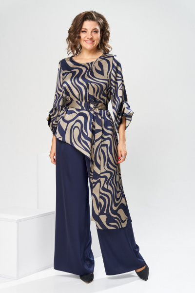 Брюки, туника Romanovich Style 2-2750 дизайн/синий - фото 2