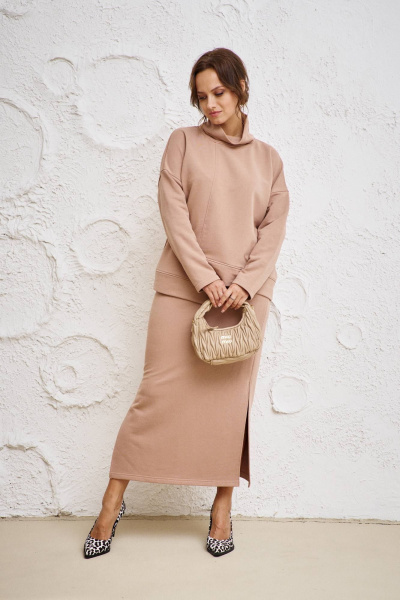 Джемпер, юбка Anastasia 1050.3 бежевый - фото 3