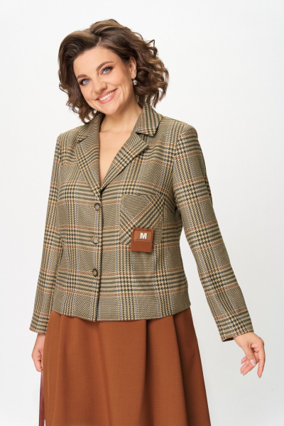 Жакет, юбка Aira Style 2417А бурбон - фото 10