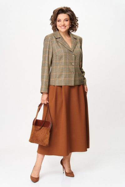 Жакет, юбка Aira Style 2417А бурбон - фото 1