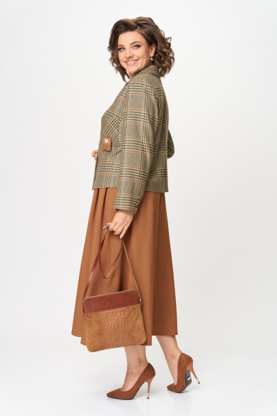 Жакет, юбка Aira Style 2417А бурбон - фото 8