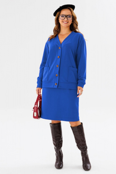 Кардиган, юбка Anastasia 1195.1 василек - фото 1