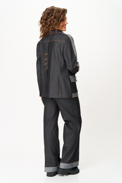 Брюки, жакет Aira Style 24239 графит - фото 14