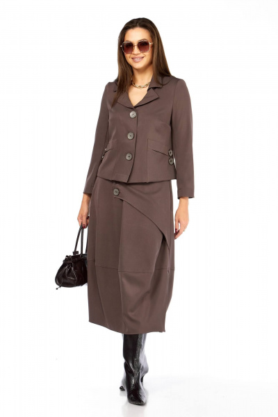 Блуза, юбка Taita plus 2525 капучино - фото 2