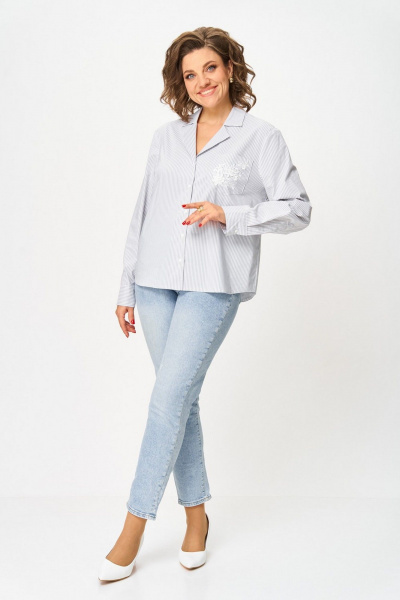 Блуза Svetlana-Style 2168 белый_серый - фото 8