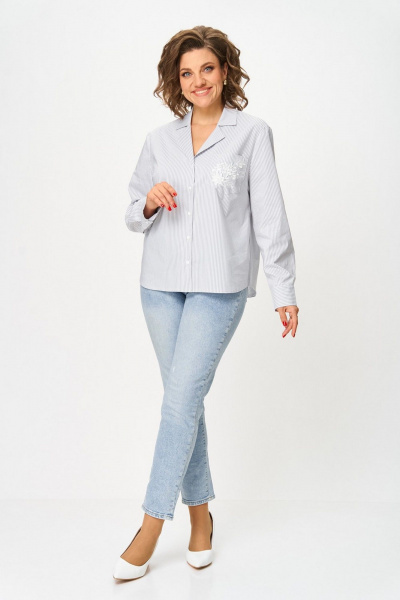 Блуза Svetlana-Style 2168 белый_серый - фото 7