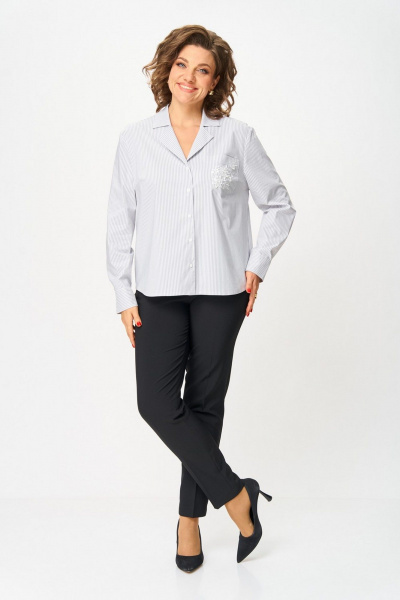Блуза Svetlana-Style 2168 белый_серый - фото 5
