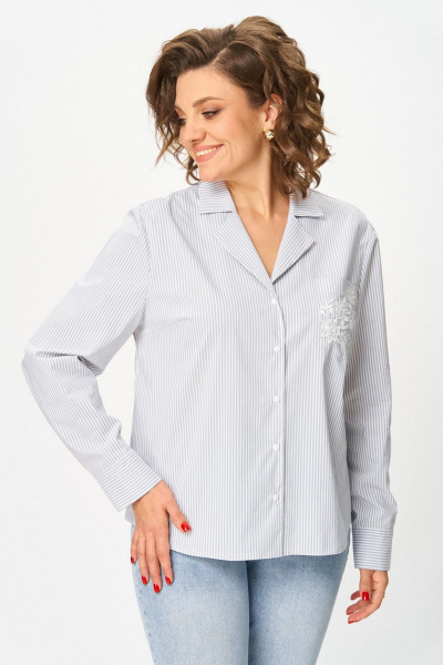 Блуза Svetlana-Style 2168 белый_серый - фото 2