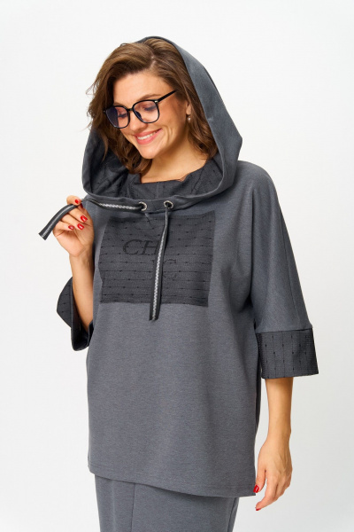 Худи, юбка Michel chic 1438 темно-серый - фото 6