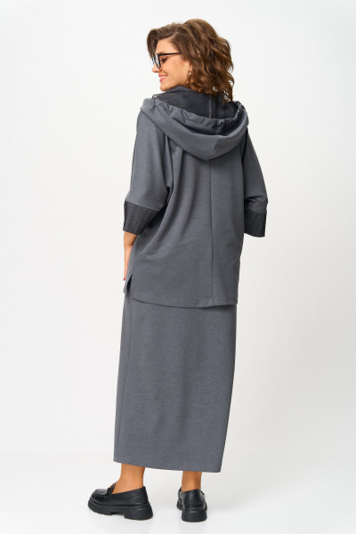 Худи, юбка Michel chic 1438 темно-серый - фото 5