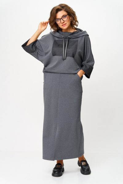 Худи, юбка Michel chic 1438 темно-серый - фото 4
