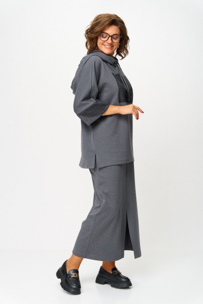 Худи, юбка Michel chic 1438 темно-серый - фото 3