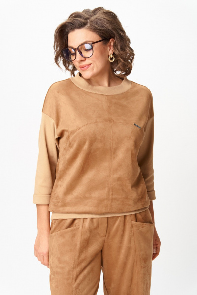 Брюки, джемпер Michel chic 1432 светло-коричневый - фото 6