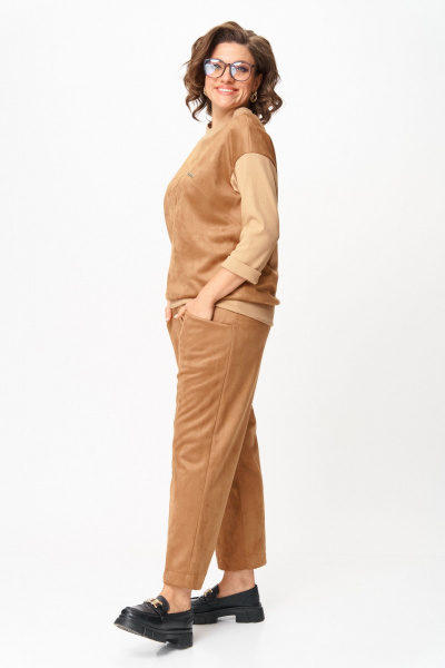 Брюки, джемпер Michel chic 1432 светло-коричневый - фото 3