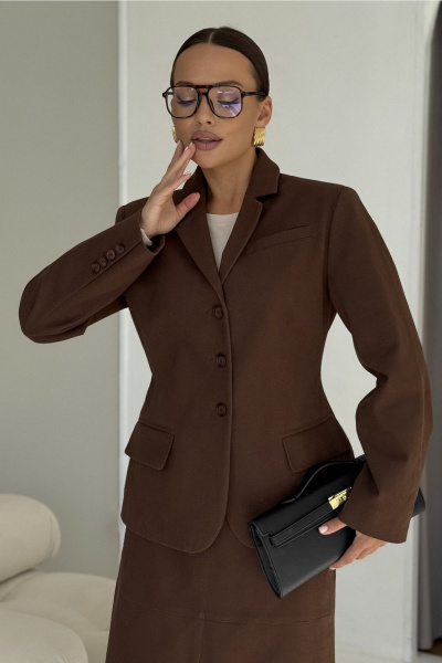 Жакет DAVA 3235 шоколад - фото 1