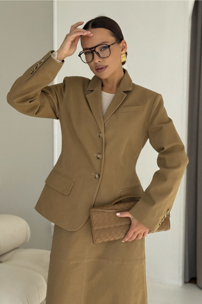 Жакет DAVA 3235 бежевый - фото 7