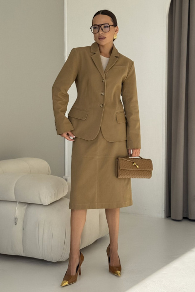 Жакет DAVA 3235 бежевый - фото 5