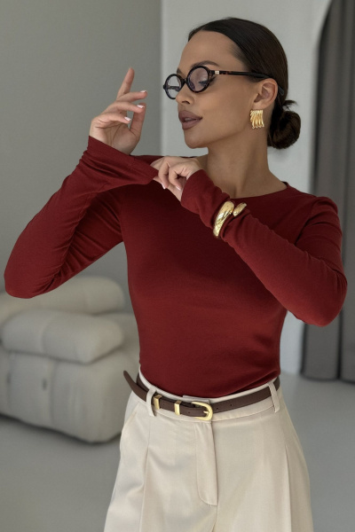 Джемпер DAVA 4230 бордо - фото 6