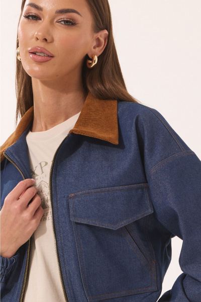 Жакет N.O.W. 1606 синий - фото 5