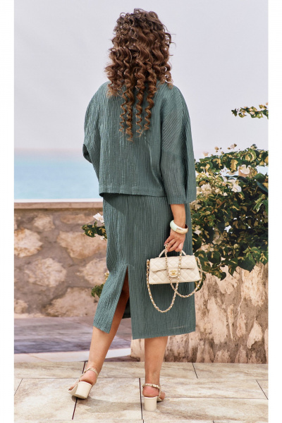 Жакет, платье Vittoria Queen 25503/1 хаки - фото 4