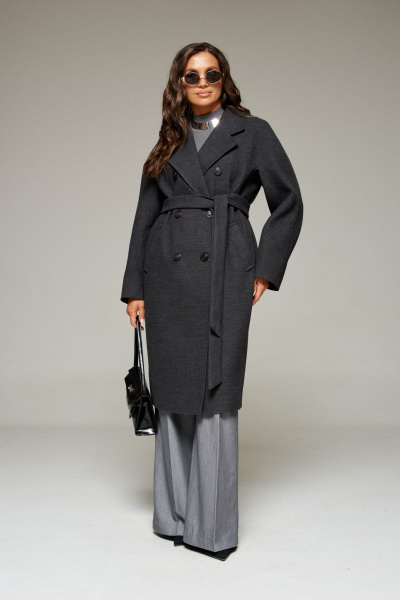 Пальто Beautiful&Free 7031 графит - фото 14